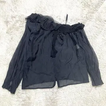 ERMANNO SCERVINO 오프숄더 시어 블라우스 면 실크