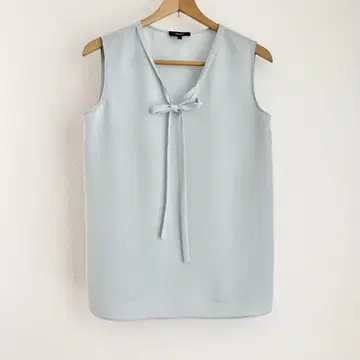 띠어리 상의 블라우스 22SS 보타이 리본 블루 고급 S