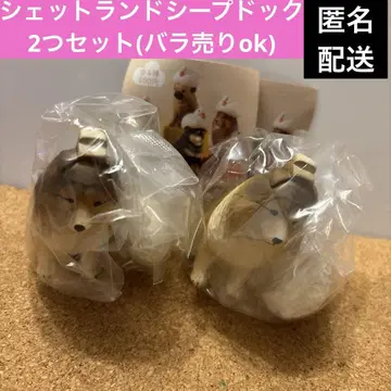 아카네의 나무 조각 오리와 개 가챠 셔틀랜드 쉽독 x 2개
