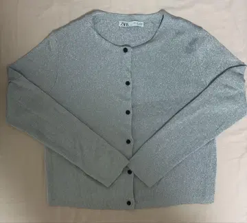미사용 새 상품 [ZARA] 실버 긴팔 가디건 L 사이즈