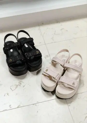 Herlipto Trois Tweed Platform Sandals