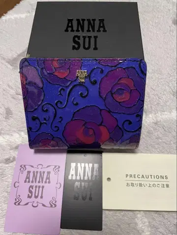 ANNA SUI 장미 무늬 접이식 지갑