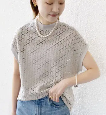 [ SHIPS for women ] 아일렛 크루넥 풀오버