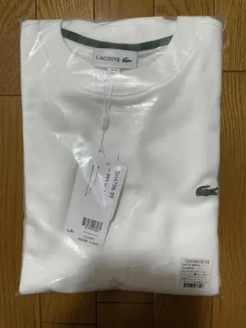 LACOSTE 라코스테 화이트 반팔 트레이닝복 XL 새상품