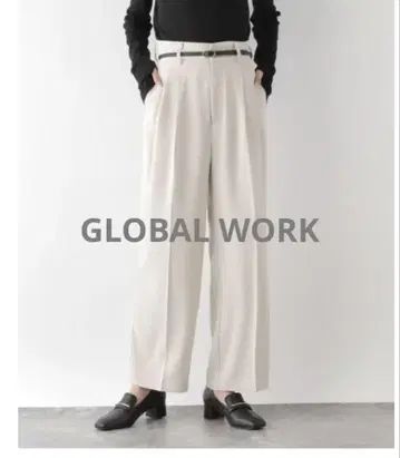 새상품 GLOBAL WORK 우츠쿠 실루엣 와이드 팬츠 sizeM
