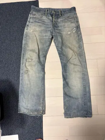 RRL 라이트 블루 스트레이트 청바지