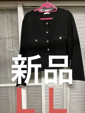 블랙 골드 버튼 숏 자켓