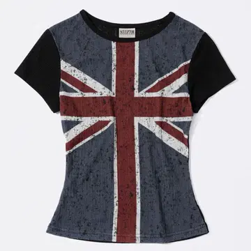 SCULPTOR Union Jack Baby Tee 유니언잭 피치 T