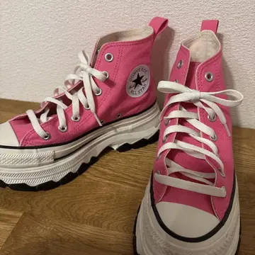 컨버스 CONVERSE ALLSTAR 24.5cm 통굽 스니커즈 핑크