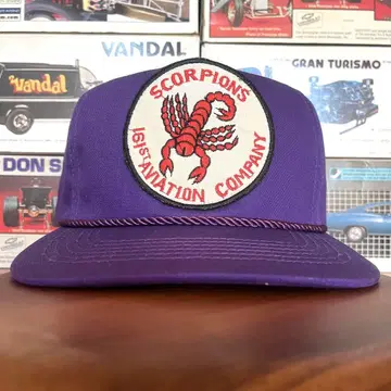 새상품 캡 퍼플 vintage patch scorpion 아메카지