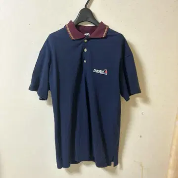 nautica 피케 셔츠 네이비 버건디 Canada산 레어