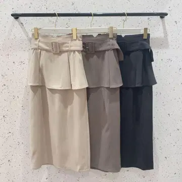 An MILLE 안미르 하이웨스트 페플럼 SK 블랙