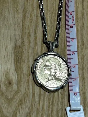 빈티지 silver 목걸이 빈티지 프랑스 코인