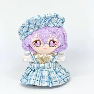 10~12cm 트위드 파란색 베레모 이츠누이 봉제인형 의류, 누이옷
