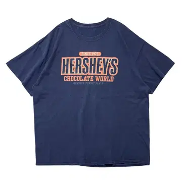 HERSHEY'S 허쉬 반팔 티셔츠 초콜릿 기업 네이비