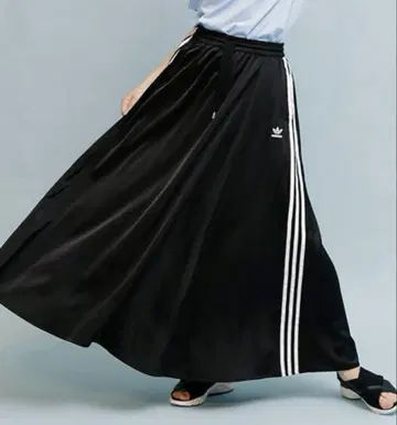 [새상품급] adidas 아디다스 롱 스커트 새틴 트레포일 블랙 XL