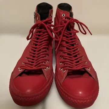 컨버스 하이컷 스니커즈 지퍼 RED 27cm