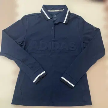 ADIDAS 골프 셔츠 긴팔 네이비 L 사이즈