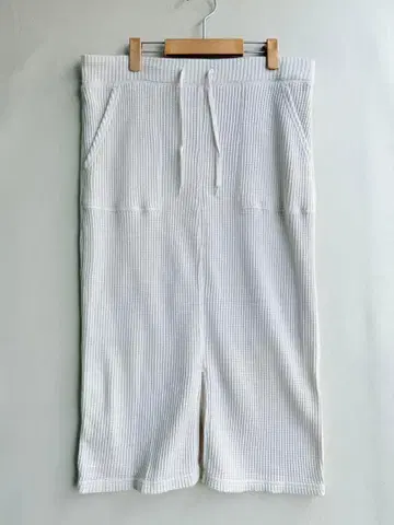 GU 지유 여성용 와플 맥시 스커트 XL 롱 내추럴