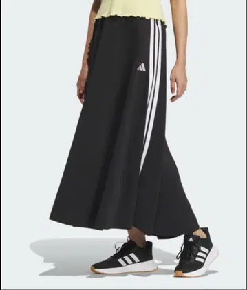 새상품 아디다스 adidas 여성용 쓰리 스트라이프 니트 롱 스커트 S
