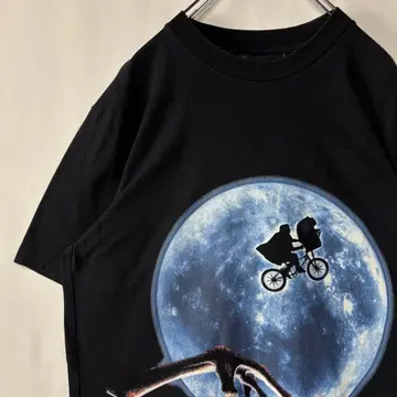 E.T 무비 티셔츠 스필버그 블랙 L 사이즈 구제 의류 영화 SF