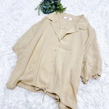 [ 위고 ] WEGO 셔츠 블라우스 겉옷 오버 사이즈 베이지 F