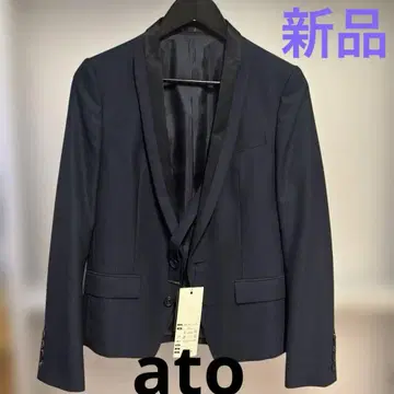 아토 ato 네이비 테일러드 자켓 새틴 옷깃 새상품 44 희귀