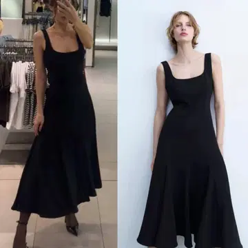 이번 시즌 ZARA 블랙 미라인 원피스 M