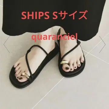 quaranciel 메탈 엄지 반지 플랫폼 샌들 SHIPS