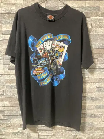 [레어템] Harley-Davidson 티셔츠 카드놀이 사이즈 LG