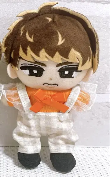스노치루 치루누이 누이 의류 체크 오렌지 SnowMan 프릴 리본