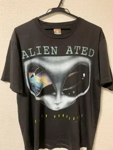 90s ALIEN WORK SHOP 에이리언 티셔츠 블랙