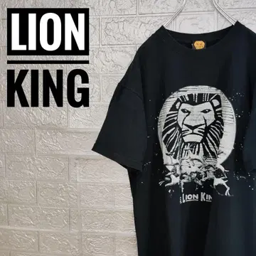 라이온 킹 LIONKING 구제 티셔츠 블랙 M