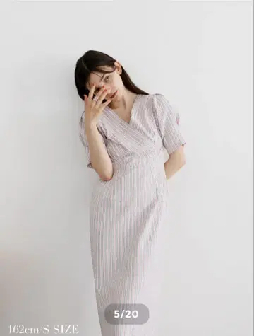 KATRIN TOKYO V넥 맥시 원피스