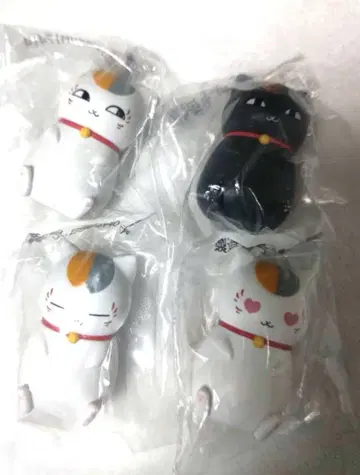 나츠메 우인장 미니 피규어 냥코 선생님과 블랙 냥코