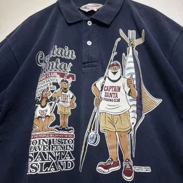 캡틴 산타 CAPTAIN SANTA 피케 셔츠 M 네이비