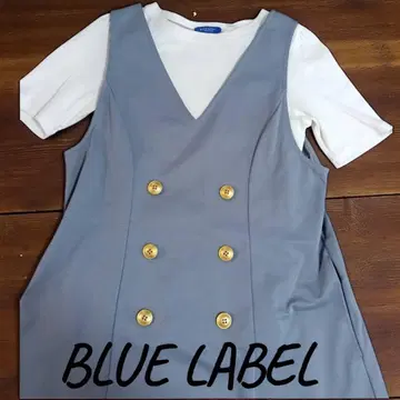 [새상품급] BLUE LABEL 그레이 슬리브리스 더블 버튼