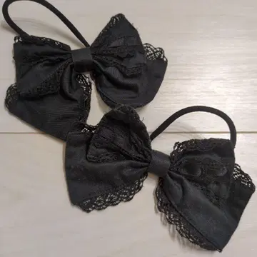 Angelic Pretty 블랙 리본 헤어 액세서리