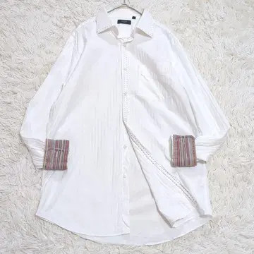 새상품급 XL 폴스미스 섀도우 헤링본 스티치 셔츠 멀티 스트라이프