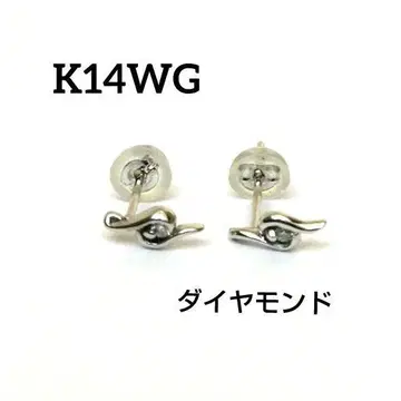 K14WG 다이아몬드 귀걸이