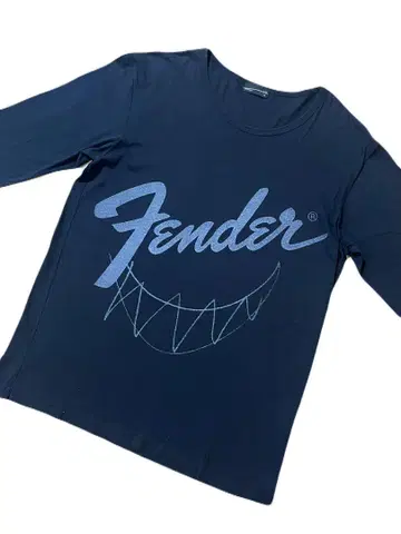 LAD MUSICIAN Fender 5부 소매 티셔츠 44 티셔츠 블랙