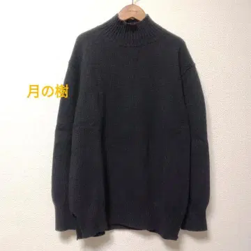유나이티드 애로우즈 울 캐시미어 빅 터틀 하이넥 니트 블랙