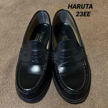 [ HARUTA ] [ 새상품급 ] 23EE 블랙 가죽 로퍼