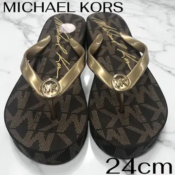 Michael Kors 샌들 로고 골드 예쁜 24cm