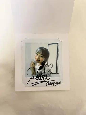 하야시 메아리 친필 사인 폴라로이드