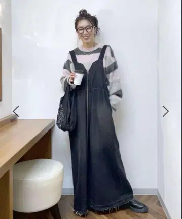 니코앤드 WAY 데님 오버롤 스커트