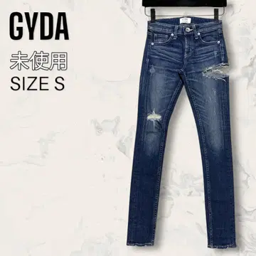 [ 미사용 ] GYDA 사이드 컷 데미지 스키니 데님 팬츠