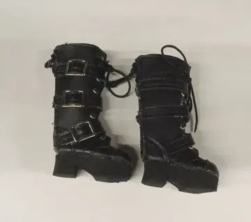 아존 퓨어니모 사이드 버클 벨트 부츠 블랙