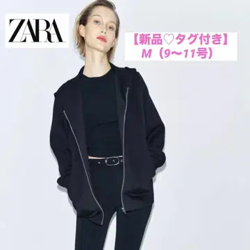 [미사용 새상품 택 포함] ZARA 자라 스쿠버풍 후드 스웨트 셔츠 M