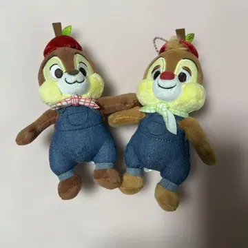 칩과 데일 봉제 인형 키링 사과